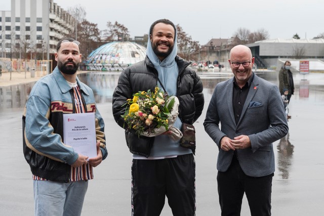 BielBienne_off's tweet photo. Berceau du #hiphop en Suisse, #BielBienne a distingué hier sa nouvelle génération de rappeurs biennois #PsychoNOdds. #PrixDeLaCulture #BNC #Coupole https://t.co/9IsolpFtJ6