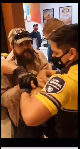 HYVEE7's tweet photo. Welcome to your New-America 🤬

Friends and Family in San Antonio at North Star mall being attacked by Security for not wearing mask. 
Link to video: Disclaimer - strong language
https://t.co/LP08IPwjP9 https://t.co/1pLxoxJybk
