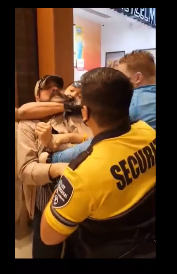 HYVEE7's tweet photo. Welcome to your New-America 🤬

Friends and Family in San Antonio at North Star mall being attacked by Security for not wearing mask. 
Link to video: Disclaimer - strong language
https://t.co/LP08IPwjP9 https://t.co/1pLxoxJybk