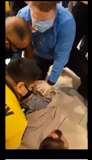 HYVEE7's tweet photo. Welcome to your New-America 🤬

Friends and Family in San Antonio at North Star mall being attacked by Security for not wearing mask. 
Link to video: Disclaimer - strong language
https://t.co/LP08IPwjP9 https://t.co/1pLxoxJybk