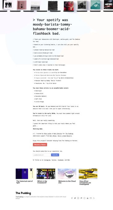 I'm stoked that the only things AI is good for these days is telling us what we already know about ourselves<a href="/tag/ai"class="tags"><span>#ai</span></a><a href="/tag/datavisualization"class="tags"><span>#datavisualization</span></a>