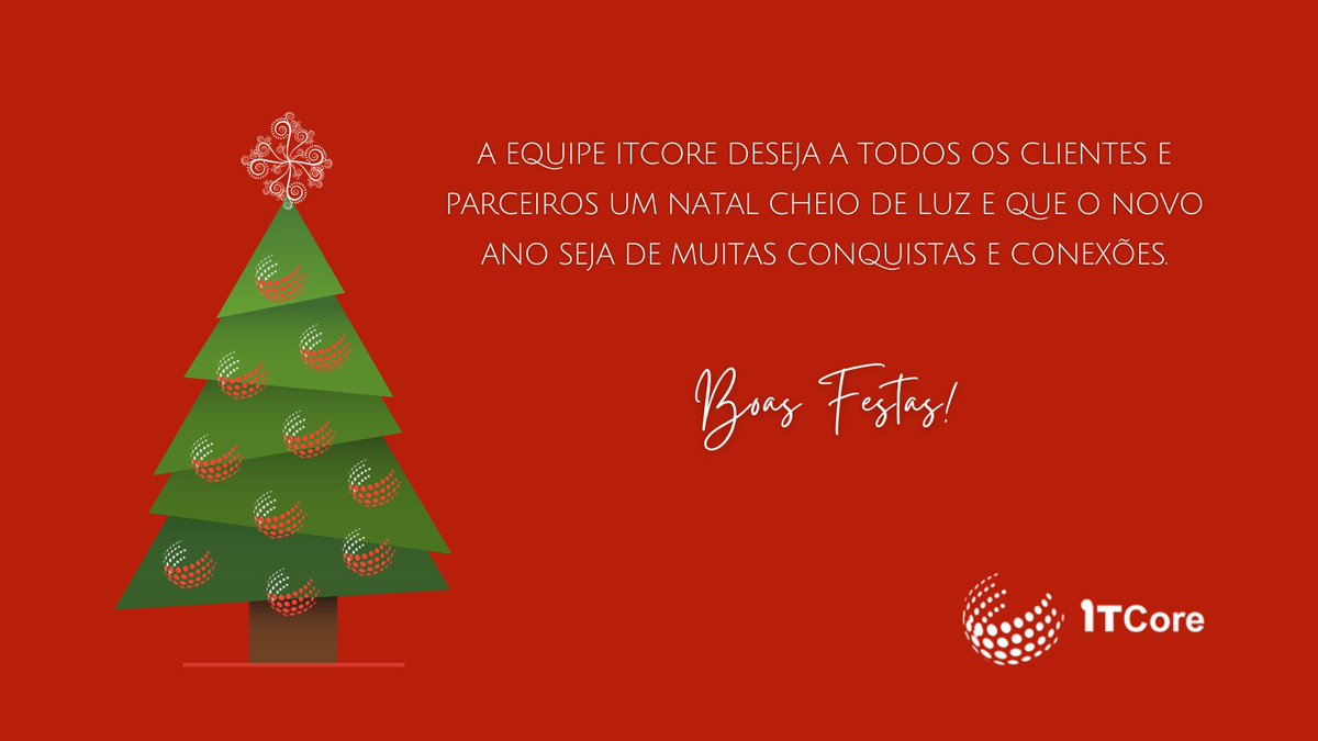 ITCore_br's tweet image. Boas Festas!