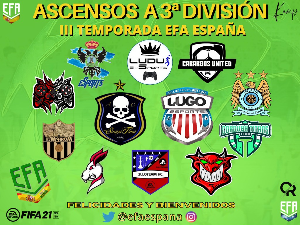 La liga de ACCESO ha Finalizado.
Enhorabuena al @SiamoFuoriAC por el campeonato y a los 11 clasificados a la 3° DIV.
@eSports_CDL
@TalaveraCf
<a href="/BriadizF/">🎮⚽⛷️🍻=😁</a>
<a href="/CapuchasE/">Capuchas eSport</a> 
<a href="/Corduba_eS/">Corduba eSports</a>
@h3misferiumfc
<a href="/ZuloTeam/">ZuloTeam </a>
@e_ludus
<a href="/TorontoRabbits/">⚪♦️ Toronto Rabbits ⚪️♦️</a>
@ADFILETES
<a href="/CabargosU/">Cabargos United⚪⚫</a>
@AzerbaiyanFC
<a href="/subnordia/">Subnordia eSports</a>