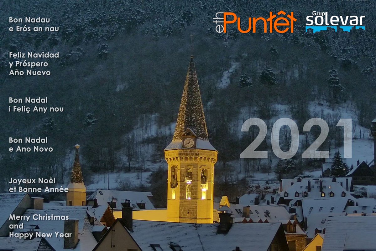 Desde el equipo de Eth Puntet y Solevar Aran, os queremos agradecer, a pesar de las circunstancias, que hayáis hecho que este sea un año inolvidable. El próximo 2021 seguro que entre todos vamos a conseguir que sea el mejor de nuestras vidas.