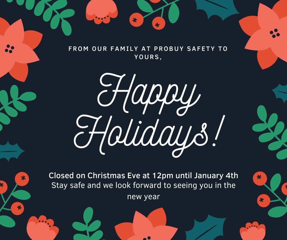 Happy holidays from our family to yours! We are open Christmas Eve until noon and then closing until January 4th. Stay safe and have a merry Christmas! We look forward to continue keeping you safe in the new year!