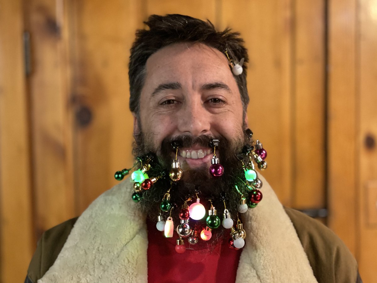 pulsarad's tweet photo. Why decorate a tree when you have a beard? Happy Holidays everyone! #christmasbeard https://t.co/GmZvoUOBfA
