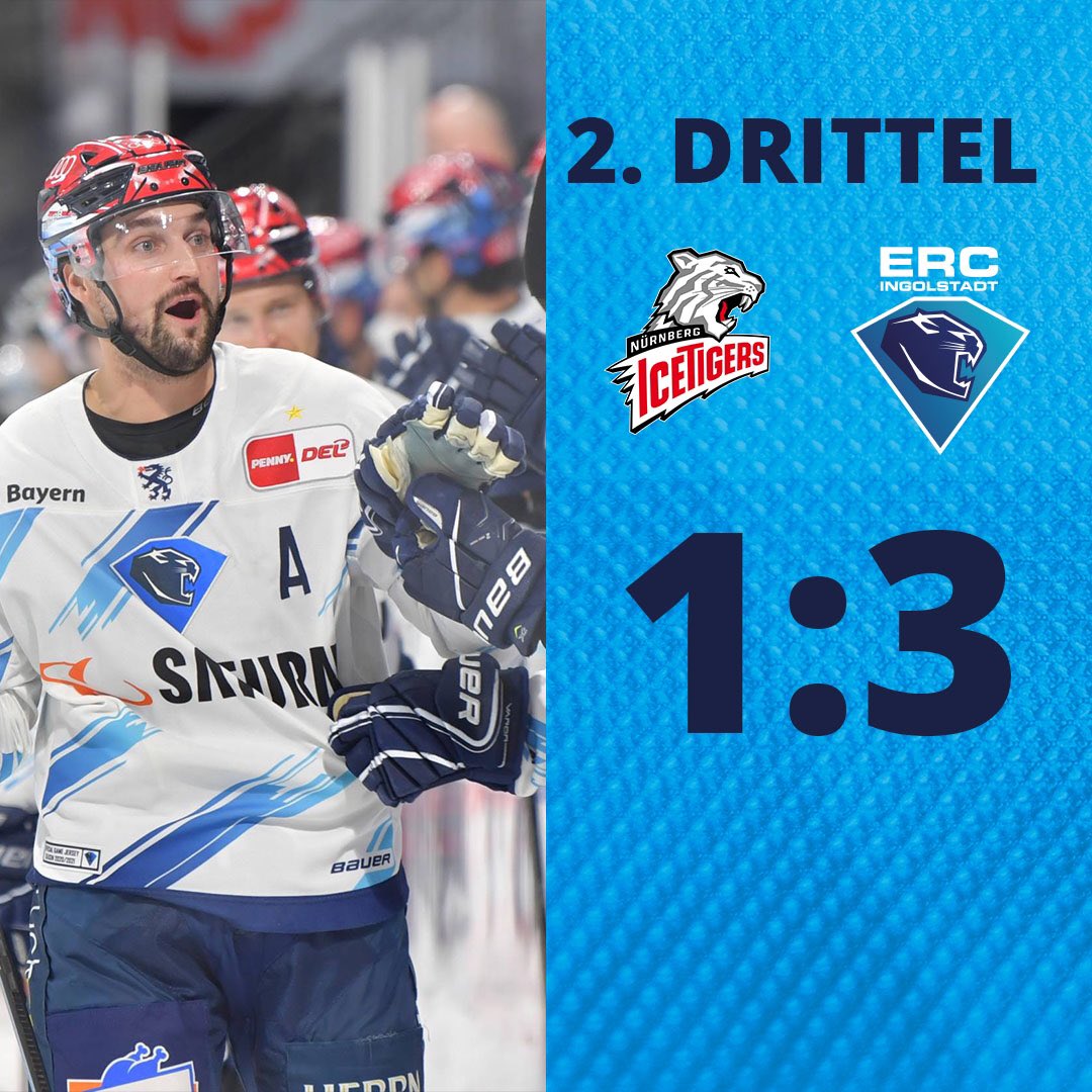 ERCIngolstadt's tweet photo. Wir führen nach zwei Dritteln bei den @Ice_Tigers mit 3:1.
Colton #Jobke, Tim #Wohlgemuth und Morgan #Ellis waren erfolgreich.

#EndlichEishockey #EndlichERC #Derby https://t.co/1vbyHKQzPn