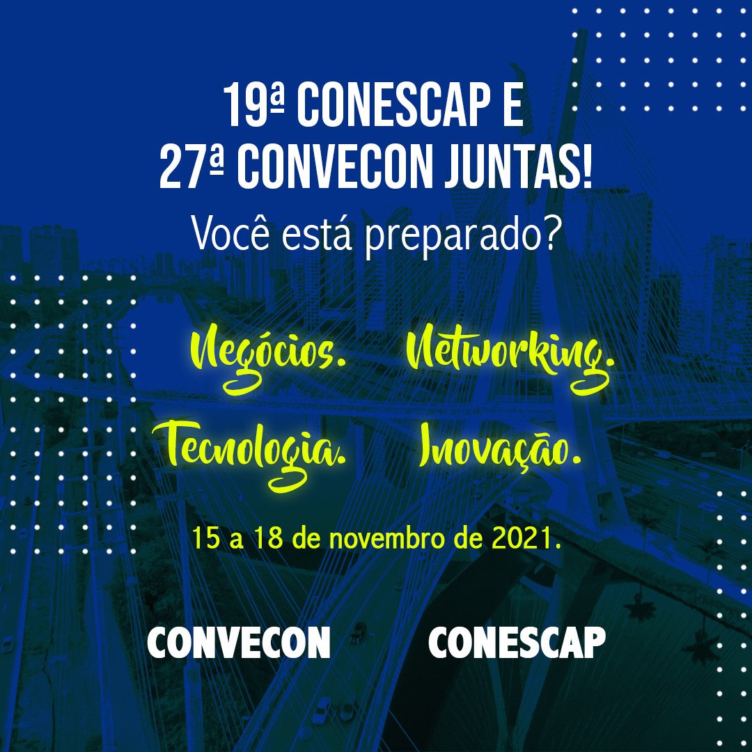 CRCSP_Oficial's tweet photo. A 27ª CONVECON e a 19ª CONESCAP serão realizadas juntas em 2021 pelo CRCSP, Fenacon e Sescon-SP.
De 15 a 18 de novembro de 2021 você terá o melhor de negócios, networking, tecnologia e inovação.
Participe!
#CRCSP #CONVECON #CONESCAP #Fenacon #SesconSP #Contabilidade https://t.co/sTPFLYn2Nc