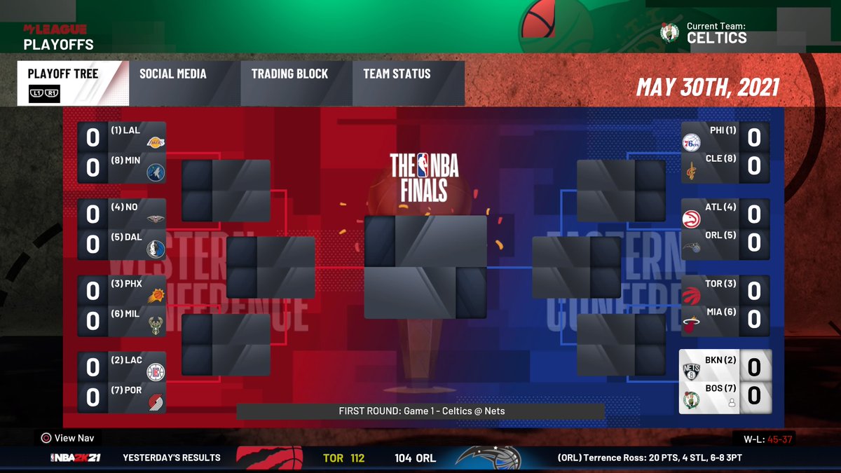 IAmJamesStewart's tweet image. I simulated the Celtics season in NBA 2k and this happened. Rosters are current and injuries are off. #7Seed