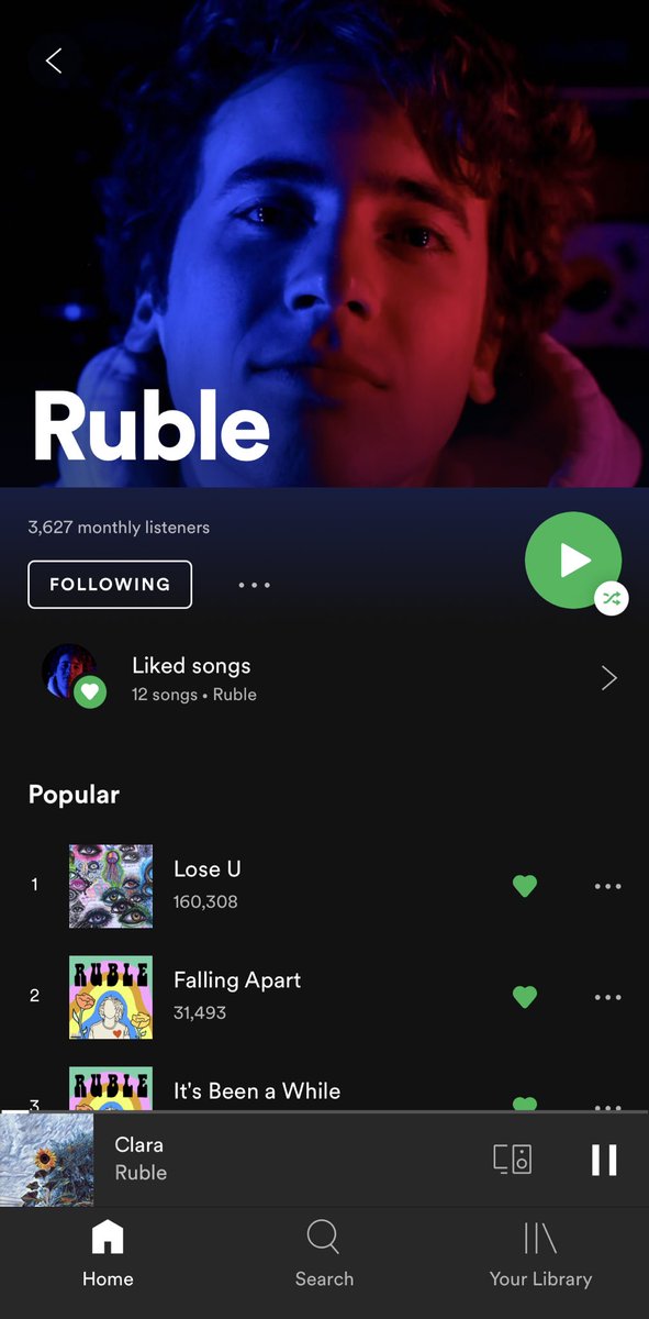 PonchoG16's tweet photo. Creo que este año el mejor descubrimiento de un artista no tan conocido que hice fue @rublemusic toda su música es brillante! 

Pure Gold ✨ https://t.co/8bxbRFHO9j