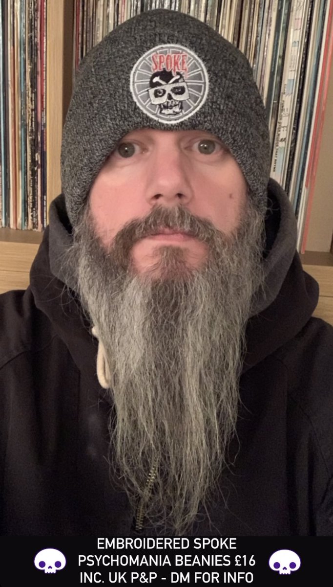 Our limited edition embroidered Spoke Psychomania beanies are going fast. Only £16 and that’s with UK P&amp;P.  DM to reserve 💀 #spokerecords #psychomania #bikerdelic #thetripout #acidmock #funkanddisorderly #modnotmod