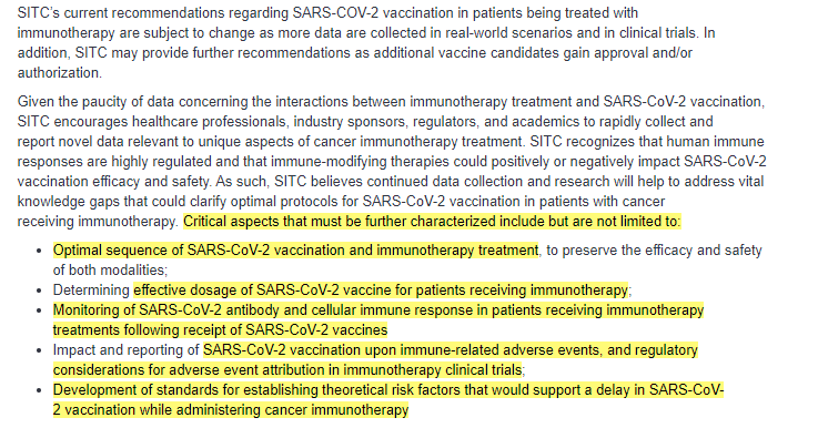 NazliDizman's tweet photo. ⚠️Just out! @sitcancer statement on #SARSCoV2  #vaccination &amp; #Cancer #Immunotherapy

👉 https://t.co/ON6fdMFhVZ

#MedEd #MedTwitter #oncology #COVID19 #publichealth  #advocacy #onctwitter #stayhome #WearAMask #AcademicTwitter https://t.co/7ulQSNGJav