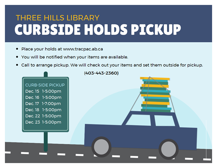 It's delivery day! If your items arrive in today's shipment, you will have until 5:00 pm today to take advantage of our curbside pickup hours before Christmas.