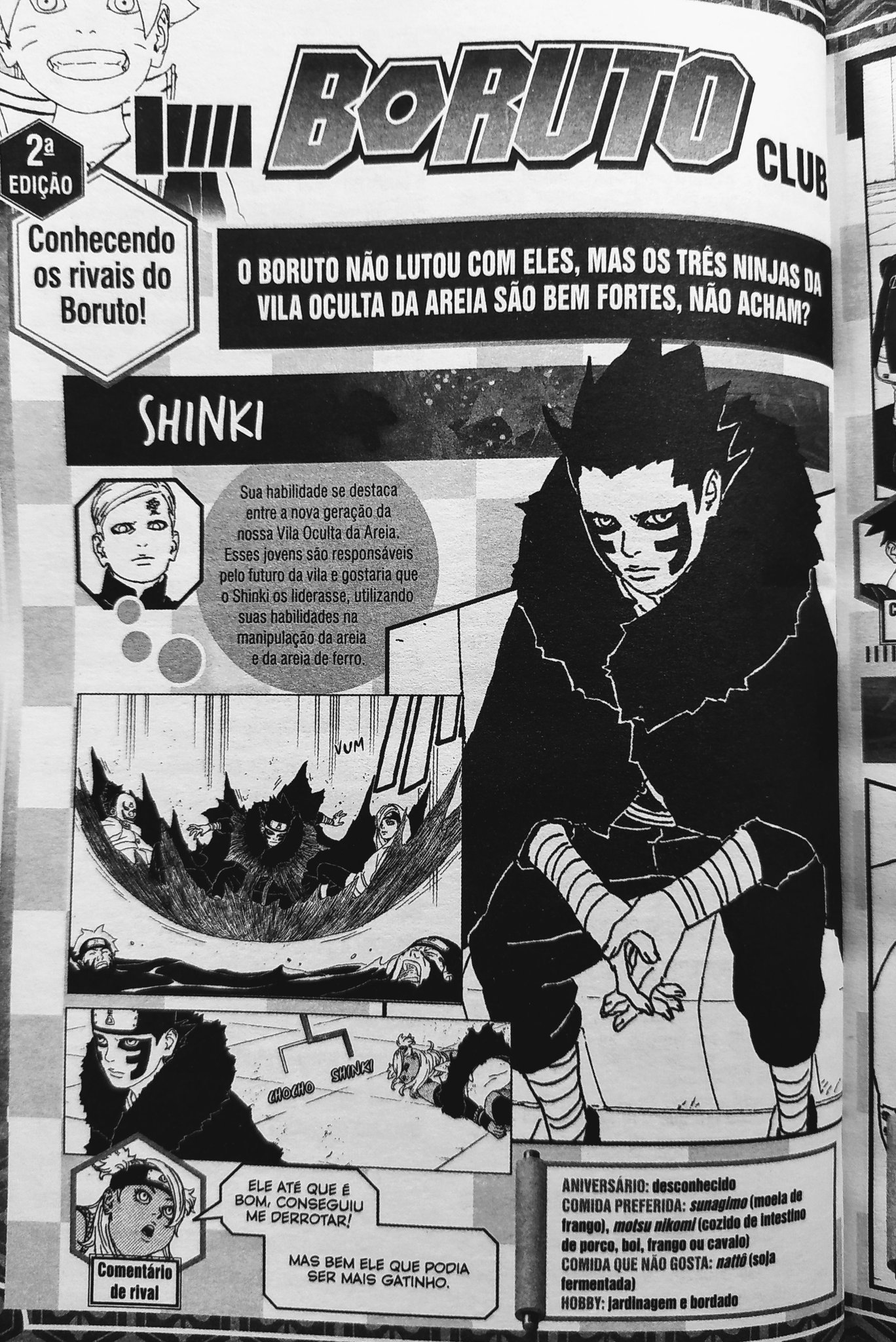 obito ☄️ on X: Shinki filho do Gaara, futuro Kazegake, herdeiro de Suna,  manipulador da Satetsu, uma das grandes promessas da nova geração, chega  botando medo em geral Hobby: bordado  /