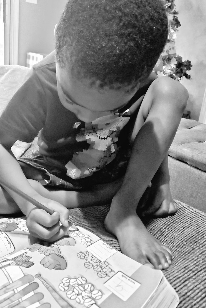 ericphangrath's tweet image. My youngest loves learning. After watching #LocalLearning on @ValleyPBS and @fresnounified, he goes to our "independent corner" and picked up his @Brain_Quest book and began working on his own. In the last week or so, he's already finished up to page 196!