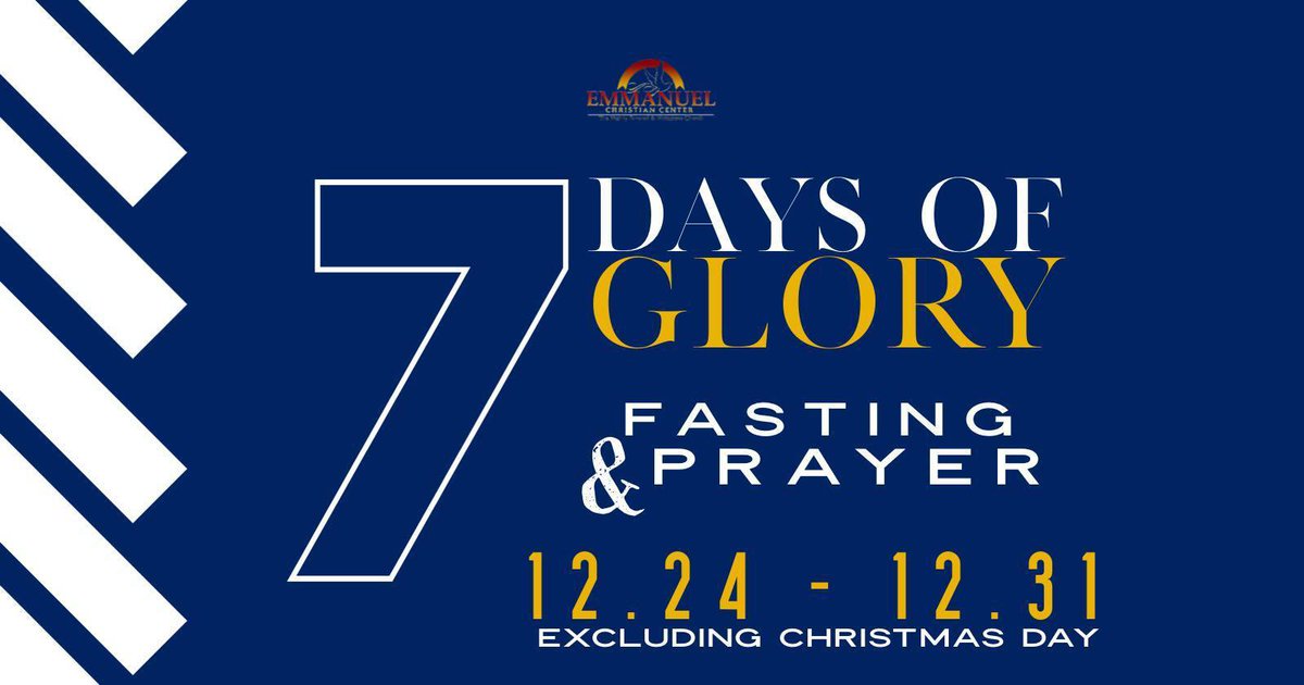 Join us online for prayers, 12/24, 26, 27, 28, 29, 30, &amp; 31st.                           Dial 339 209 6455