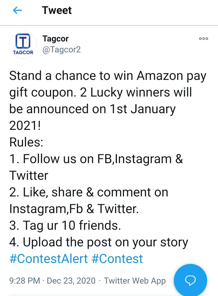 Nancy_raman1's tweet photo. Participate to win @Tagcor2 #Contest 
#tagcor #ContestIndia #Giveaway #GiveawayAlert #ContestAlertsIndia https://t.co/wTKweIdySs