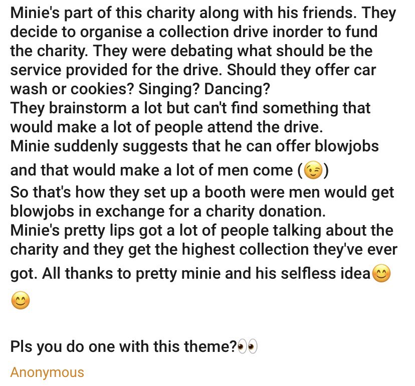 thank you to the friend who sent this request  i’m so sorry if you didn’t want bp min, this really got out of hand haha,,,,tags // bp! jm , lots of blowjobs / oral sex , cum eating and swallowing , gagging , semi / public sex , creampie