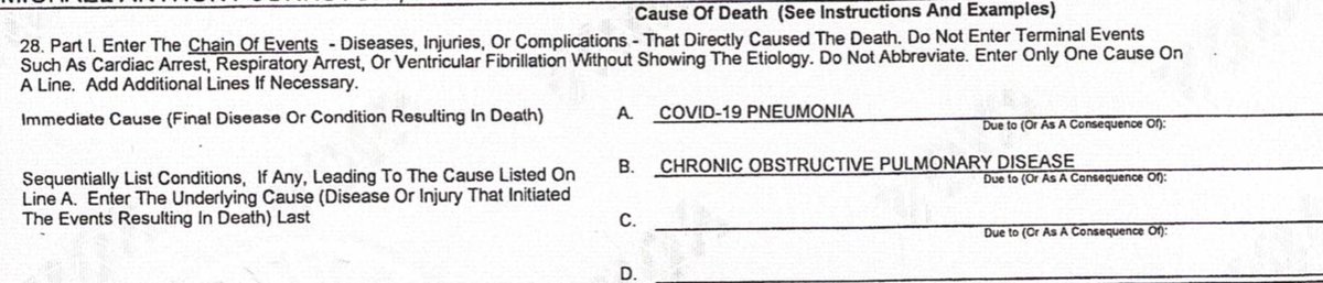 16: Her death certificate: