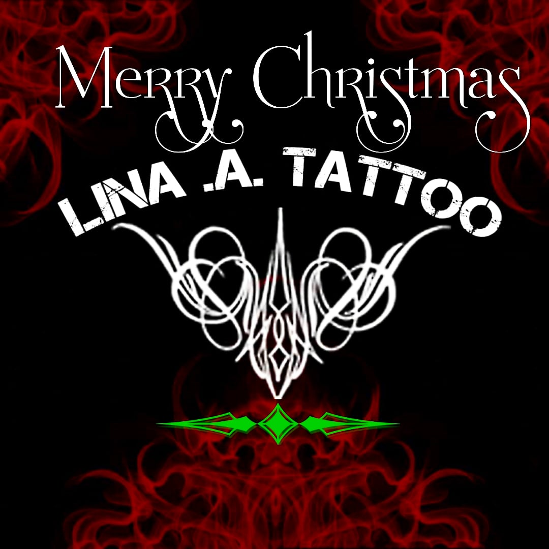 TattooLina's tweet photo. From my studio I wish you one 🎄 MERRY CHRISTMAS, may your homes light up with hope and harmony. A big hug to each and every one of you, my followers and clients for being part of this ink family🎄😍😘🌹🍷#christmasink #partytime #mundoskink #linkinkapp #eternalink #linkink #work https://t.co/8niiPva3F8