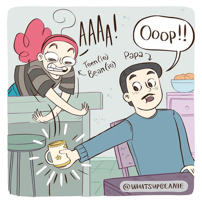 Seems that when you have a baby in the family, you develop lightning speed reflexes to constantly catch them from faceplanting into things. 