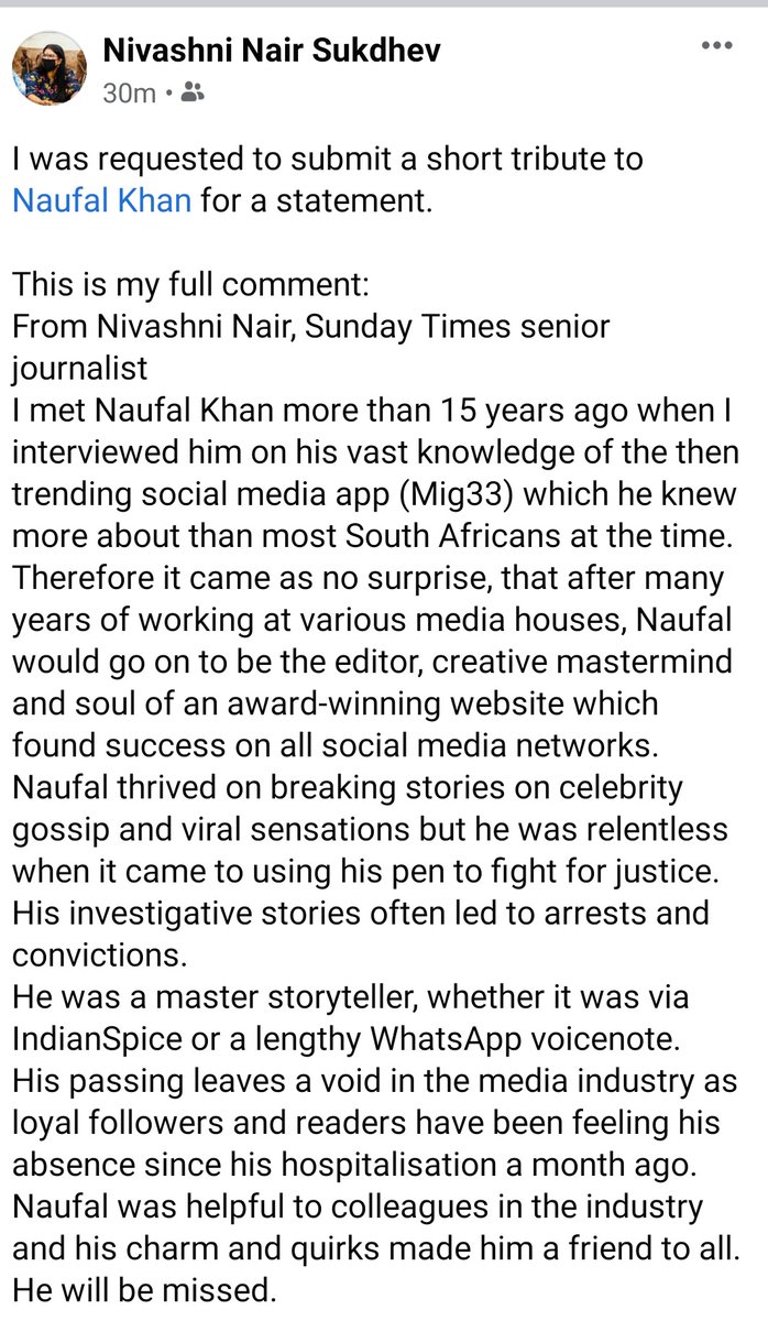 Naufal Khan, you are already missed. <a href="/spiceofi/">Indian Spice</a>
