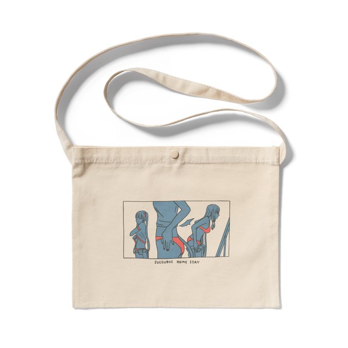 サキュバスホームステイのサコッシュが出来ました〜!
今回はお洒落寄りです✨

BOOTH:サコッシュ
https://t.co/UlmdZvc73r #booth_pm 

アートはイラストレーター の「no no mi」さんです☺️
シンプルながら印象に残る絵を描かれています🤞
https://t.co/zj3rmlrlP3 