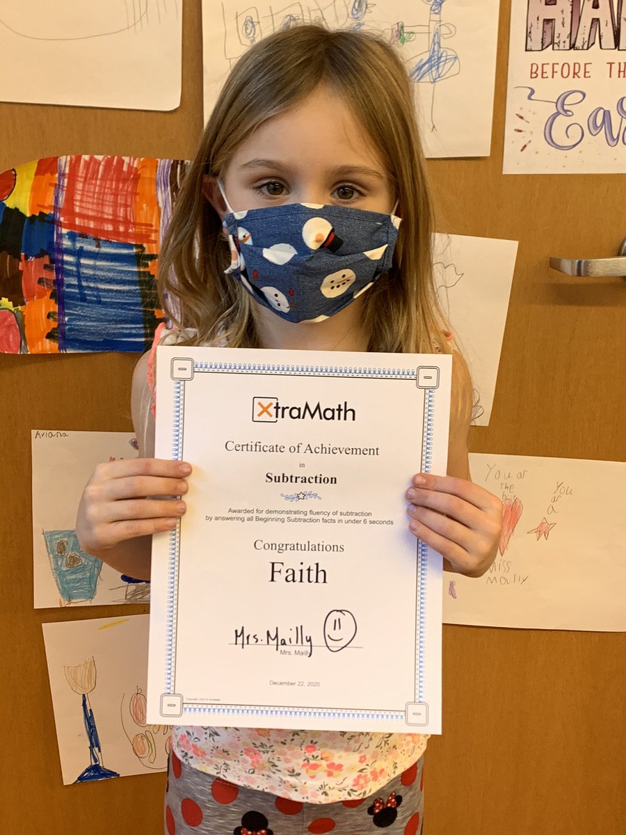 Congratulations Faith for mastering your beginning addition and subtraction facts within 6 seconds on XtraMath! 🎉 Keep up the AWESOME work!! 👏 <a href="/MPSPanthers/">Marlborough Public Schools</a>