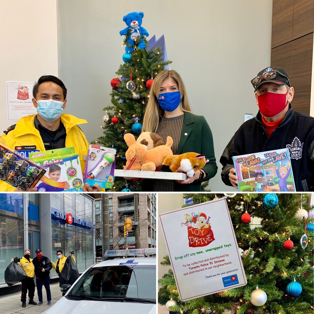 Our toys have been picked up by <a href="/TPS51Div/">51 Division</a> for distribution in our community 🧸 Thank you to everyone who donated! 🎅🏻🎄 Happy Holidays from all of us <a href="/BMO/">BMO</a> King &amp; Church Branch 🎅🏻🎄 <a href="/POliveiraRVP/">Paula Oliveira</a> <a href="/OldTownToronto/">Old Town Toronto</a> #BMOGROWTHEGOOD #proudtoworkatbmo
