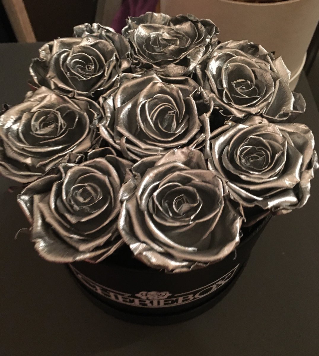 cheriebox's tweet photo. Collection "Classique"  roses argentées qualité premium  (roses naturelles préservées) 
#rose #Noel #cadeau #sylver #cheriebox #France #Suisse #Belgique  #Luxembourg https://t.co/veg9FK58GT