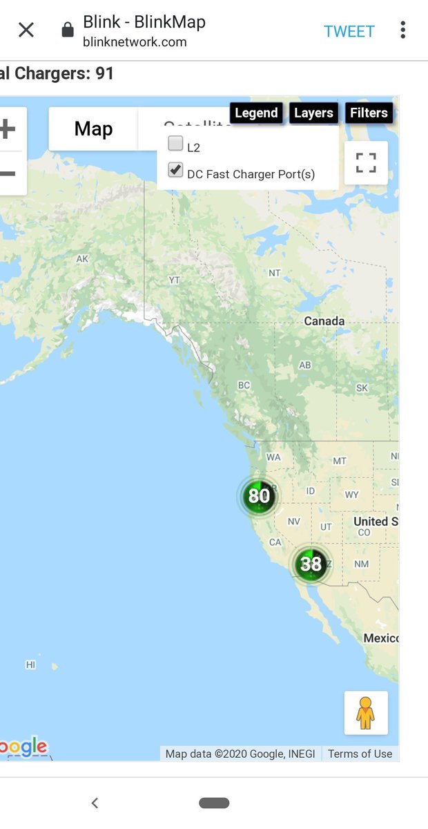  $BLNK Website showing just 91 DC Fast Charging stations, Their most recent filling shows 101. compare this  $TSLA 16,103 Superchargers (wiki) Or Charge point's thousands