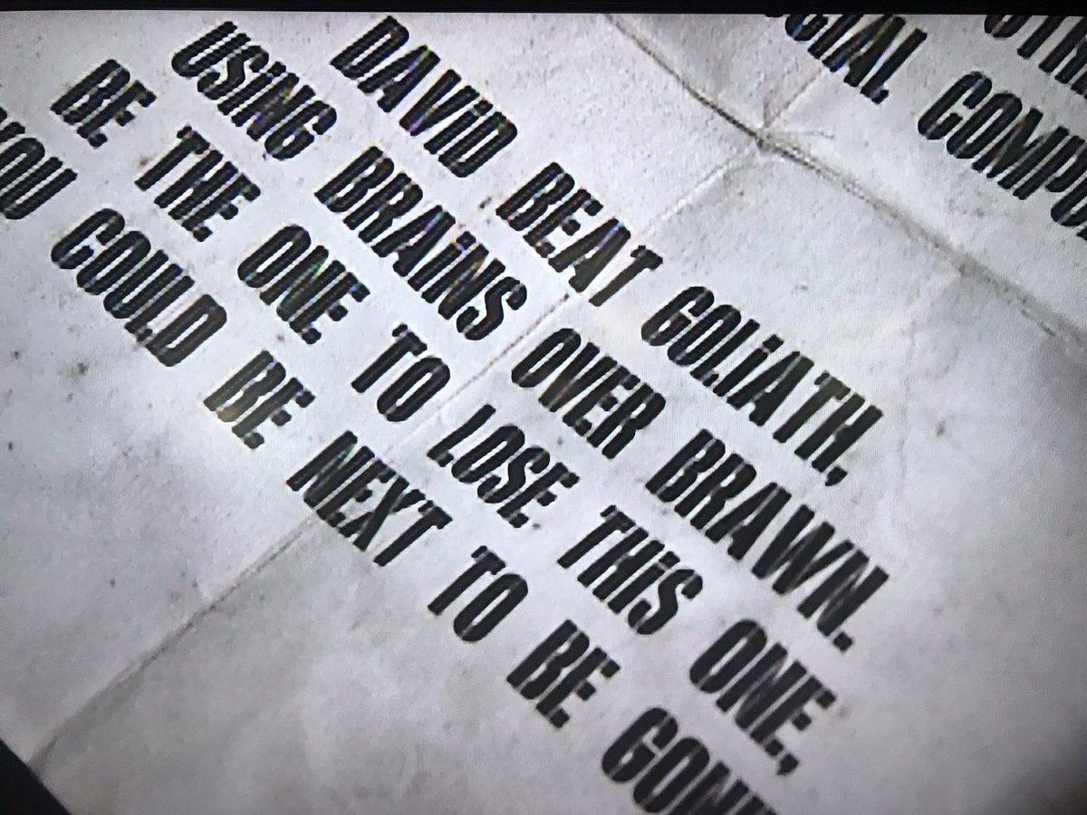 What’s this? David vs. Goliath as well as Brains and Brawn back in season 10? FORESHADOWING!