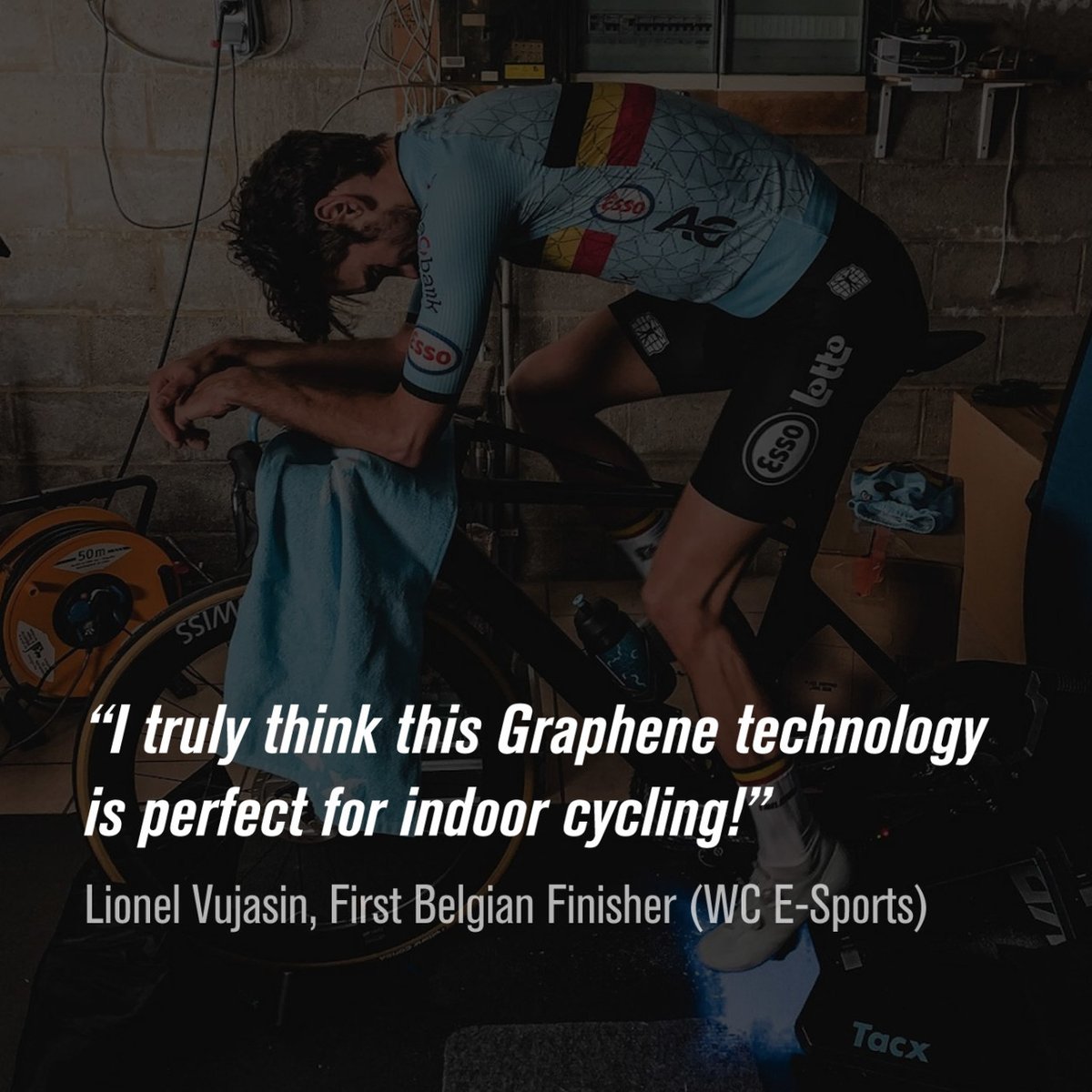 Former nr.1 on the @GoZwift PowerRanking, @vukaracing has put our Epic Graphene Jersey to the test during the Cycling World Championships Esports, two weeks ago.💪 He was obviously impressed by the performance of our Graphene technology!👌🤩 #wemakeyoufaster #Watopia2020