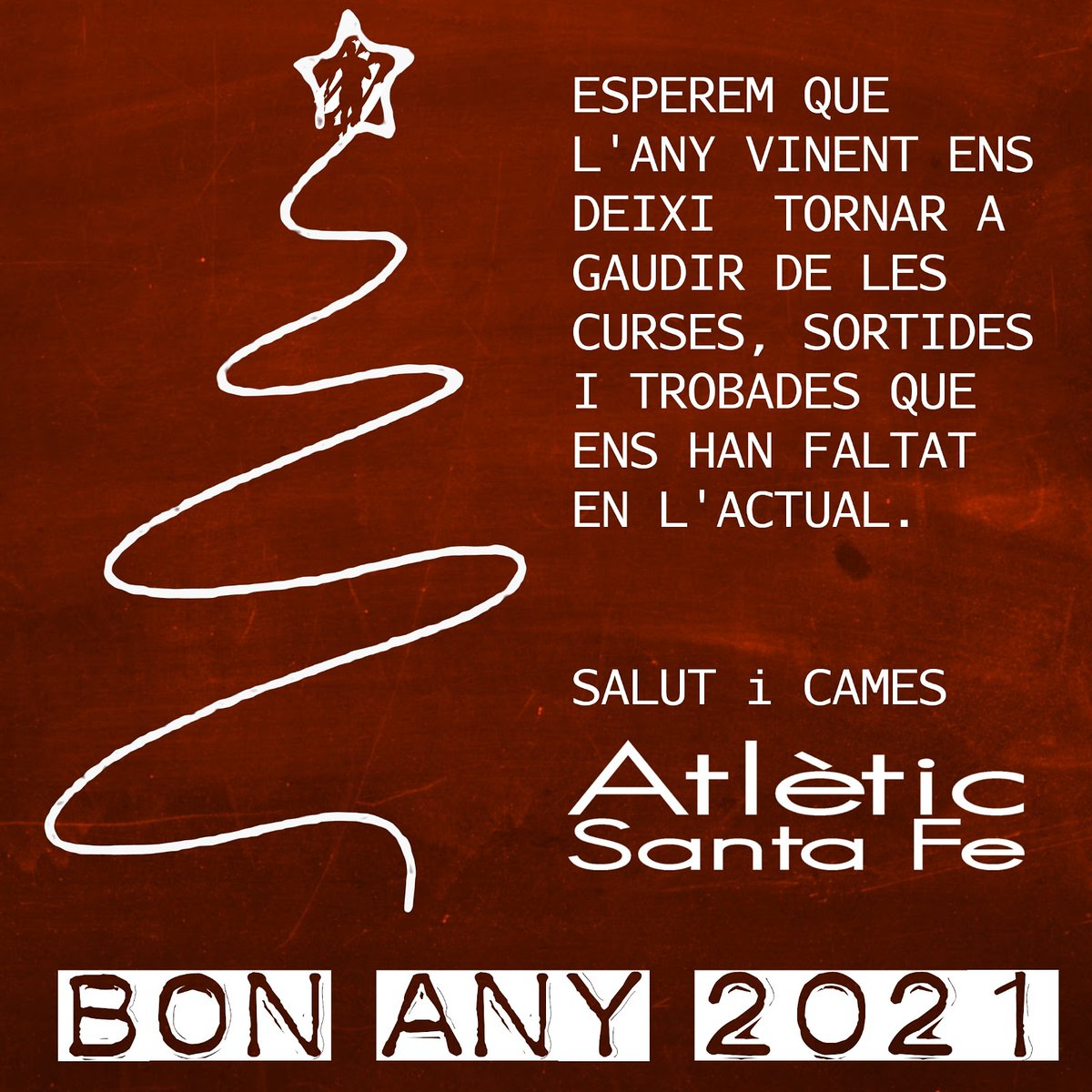 AtleticSantaFe's tweet photo. Tot i les dificultats, us desitgem unes bones festes i un feliç 2021! I molta salut... https://t.co/p9h7WRLoNK