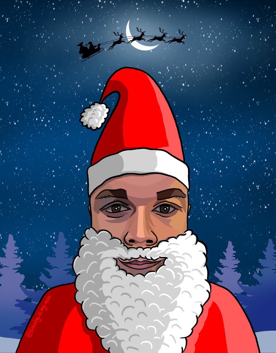 Meet Father CHRISmas! Check back tomorrow for the finale of my Christmas <a href="/muse/">muse</a> mini series of drawings! ❤️