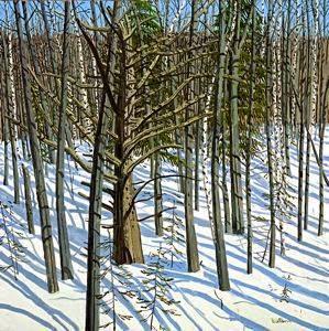 Neil Welliver, Dead Pine, 1994, oil on canvas, 72 x 72