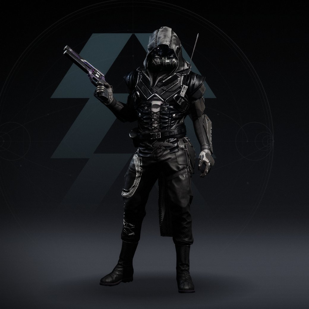 grotesquedandy's tweet photo. What, black Hunter fashion is boring? I'm sorry I can't hear you because of all that edge. #Destiny2 https://t.co/eIJpU9NjOv
