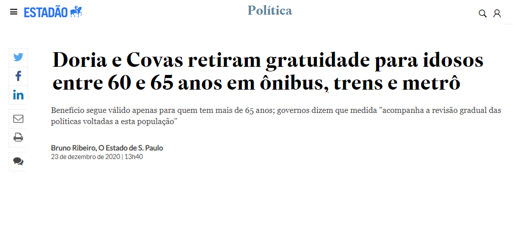 MobiSampa's tweet photo. Mais um ataque aos usuários e usuárias de transportes de SP!

Corte da gratuidade dos idosos foi aprovado às pressas na Câmara, sem nenhum debate, e sancionado pelo prefeito @brunocovas no dia seguinte!!!

Absurdo!
https://t.co/NQcz4dVZHZ https://t.co/8OkULicPU2
