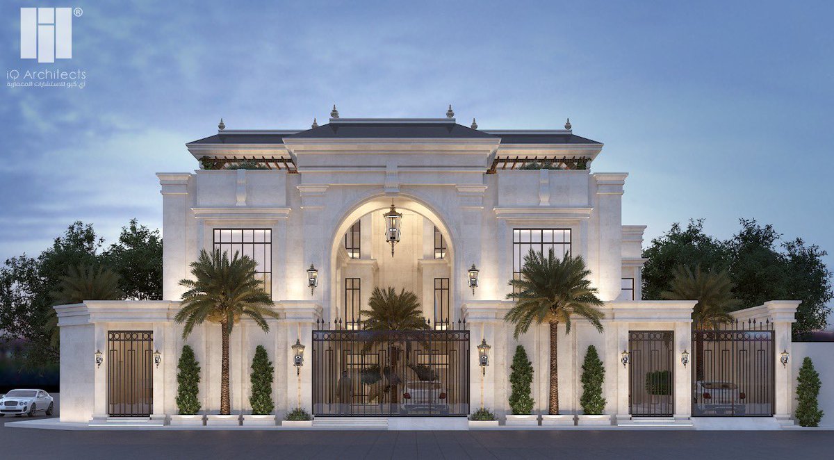IALQUSAIR's tweet photo. فيلتين متلاصقه (نظام دبلكس)مصممه على ان تكون من الخارج فيلا واحده .... من تصاميمنا iQ Architects https://t.co/cserVaNWH6