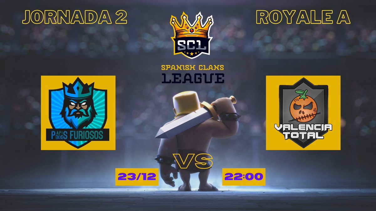 #MatchDay 

Jornada 2. Grupo Royale A

<a href="/PapasFuriosos/">Papás Furiosos</a> Cantera vs <a href="/ValenciaTotal/">Valencia total</a> 

#SCL3