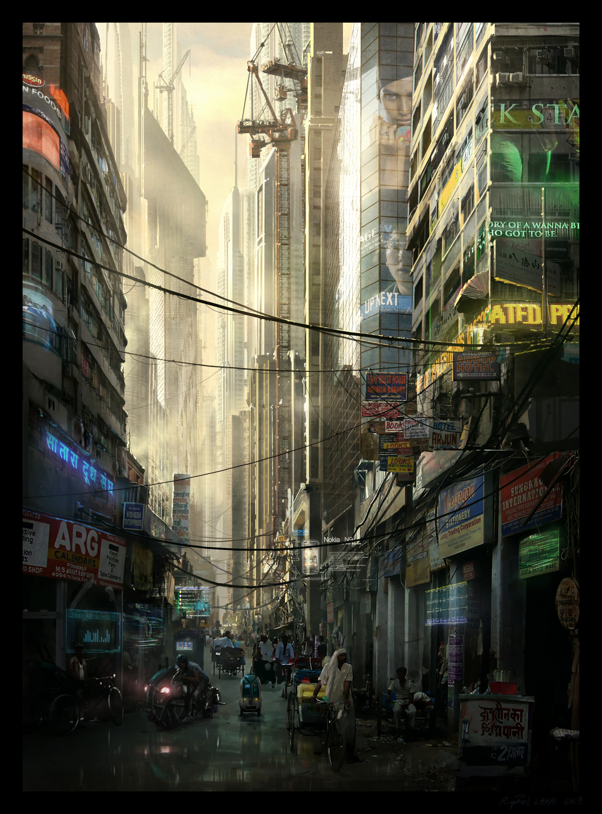 A concept art from Ubisoft's canned Cyberpunk project 