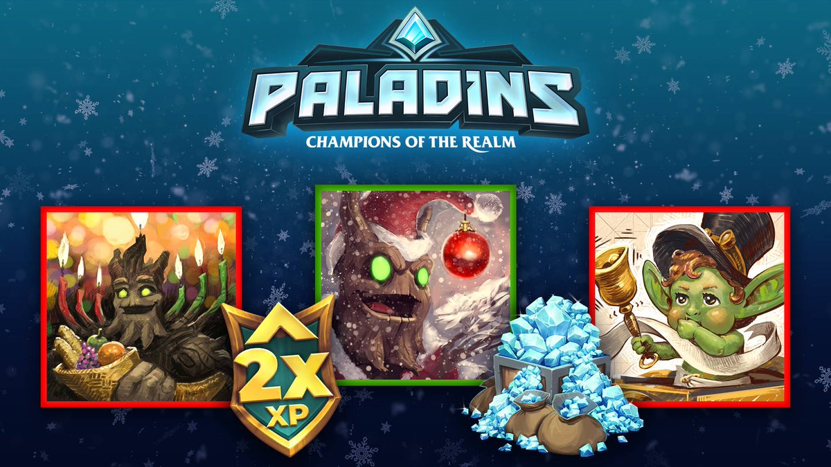 PaladinsGame's tweet photo. What holiday fun can you expect this week and into next?

We got you covered, read all about it here:
https://t.co/MKHMiLKO8p https://t.co/ub6HMYBHrb