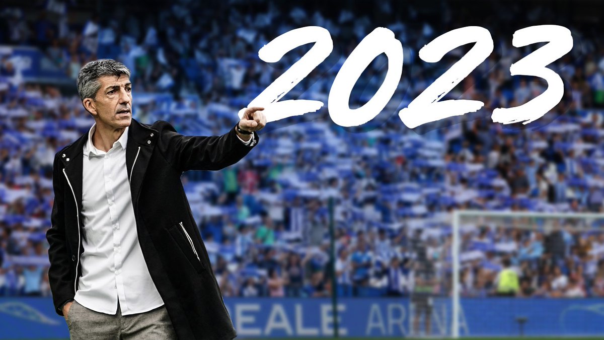 RealSociedad's tweet photo. ✍ COMUNICADO OFICIAL | Jokin Aperribay anuncia que Imanol será el técnico txuri urdin hasta 2023 💙
#Imanol2023 #AurreraReala https://t.co/qBHQOsZTQt