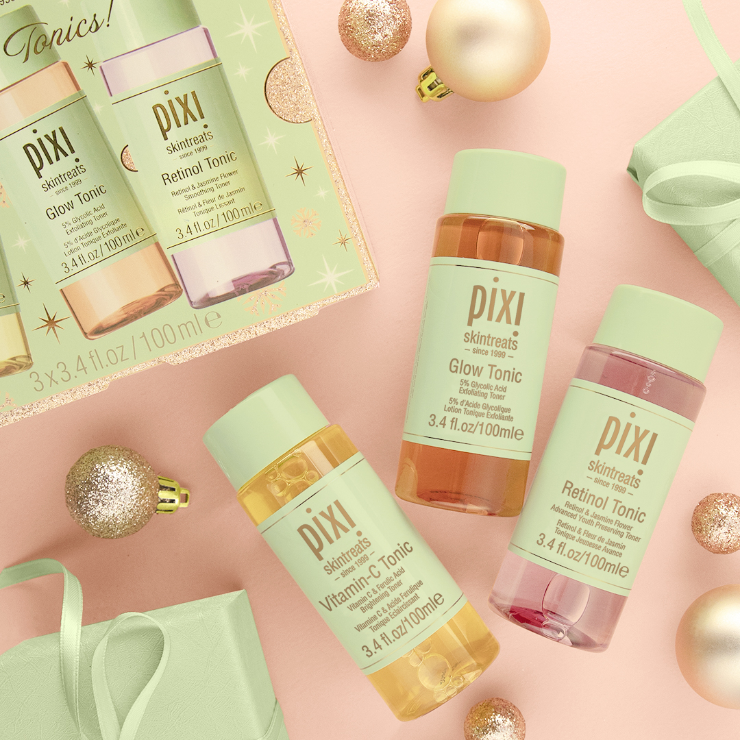 PIXIBeauty's tweet photo. โจ #GiftandGlow Giveaway Day 6 โจ We're giving away a limited-edition set that includes: Vitamin-C Tonic, Glow Tonic & Retinol Tonics.
Enter in just three easy steps:
1) Follow us: @PIXIBeauty
2) Like this post
3) Tell us which Pixi tonic you reach for the most https://t.co/OHao03A8OH
