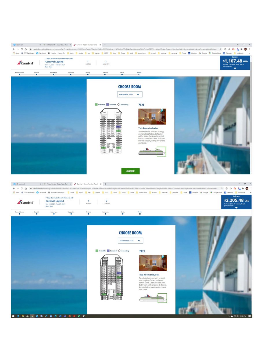 <a href="/CarnivalCruise/">Carnival Cruise Line</a> - bad business - two offers sent out to 2 family members for the same room (almost diamond cruiser 2x the price of beginning cruiser!)  Wonder why you are going to lose us?????