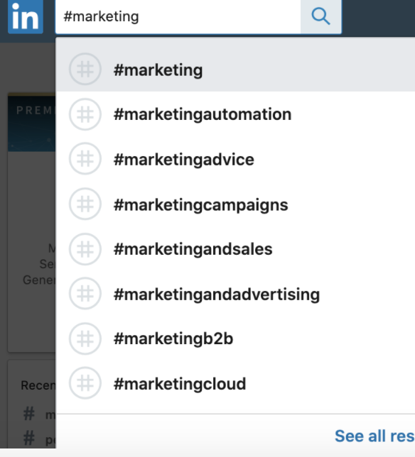 7/ Choosing Hashtags 1. Do Research - Go to the search bar in LinkedIn and type # + your topic. 2. Find the hashtags with a followingGood ones: #DigitalMarketing - 27.5 Million followers #Marketing - 20.3 Million followers #Personalbranding - 10.5 Million followers
