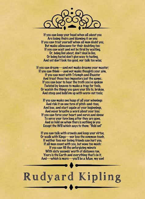 _spriyanka's tweet photo. @HaramiParindey 'If'... My eternal favourite and guiding light #Ifpoem https://t.co/4I18PVyFxh