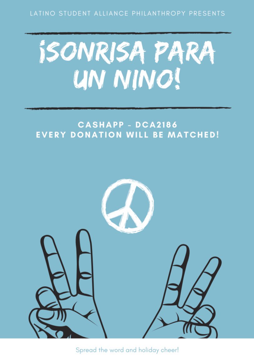 RU_LSA1's tweet photo. With the holidays nearing and families warming our hearts, The Latino Student Alliance is sponsoring the Sonrisa para un Nino campaign, an initiative dealing in buying toys, food, clothes, and education supplies for children in Bolivia: https://t.co/nMgGyR4A0S