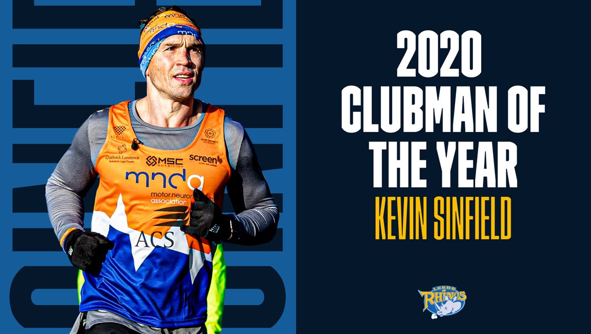 Our Clubman of the Year could only go to one person in 2020, our Director of Rugby Kevin Sinfield MBE, who has seen the team back to glory in the <a href="/TheChallengeCup/">Betfred Challenge Cup</a> &amp; this month raised over £2,600,000 for his former team mate <a href="/Rob7Burrow/">Rob Burrow CBE</a> &amp; MND
Watch Live ➡️youtube.com/watch?v=54myu_…