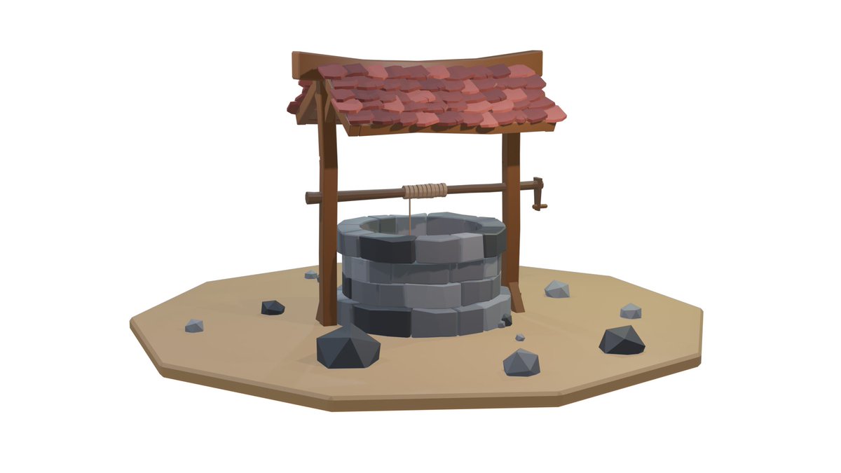 Savvy__Dev's tweet photo. My Low Poly Well!!!!

#lowpoylwell #well #modeling #blender #grantabbit https://t.co/lR0nm1U6XM